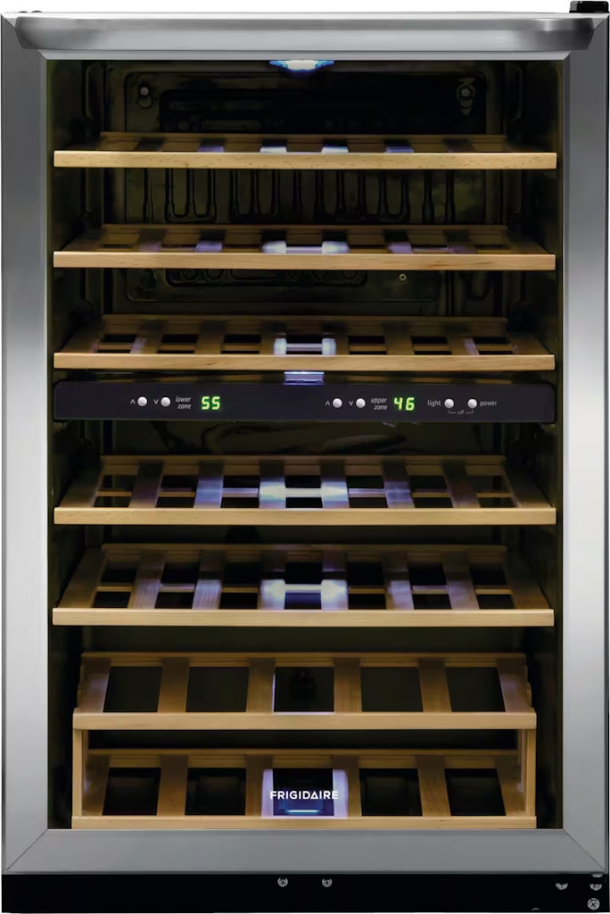 Frigidaire 45-Bottle Two-Zone Wine Cooler: $499.99