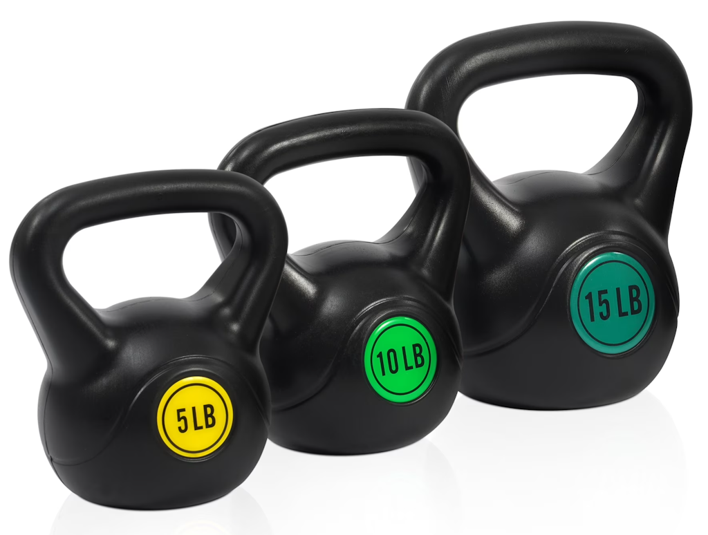 BalanceFrom Wide Grip Kettlebell 3-Piece Weight Set: $14.99