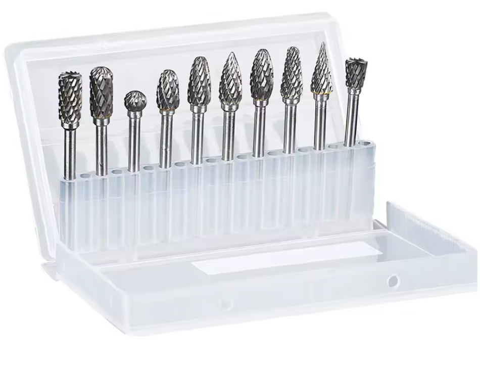 10-Piece Carbide Rotary Tool Bit Set: $6.42