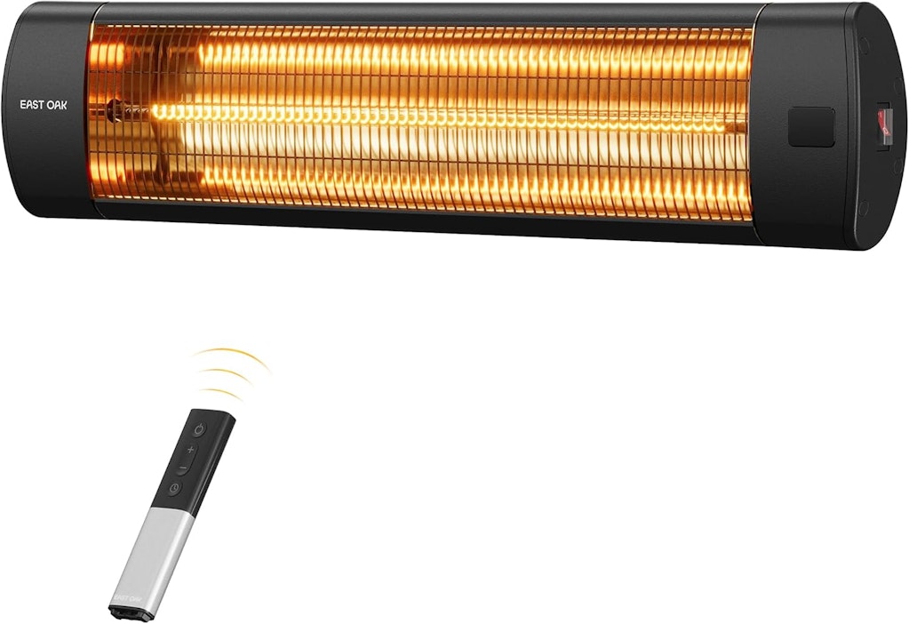 East Oak 1500W Electric Infrared Patio Heater: $100 East Oak 1500W Electric Infrared Patio Heater: $100