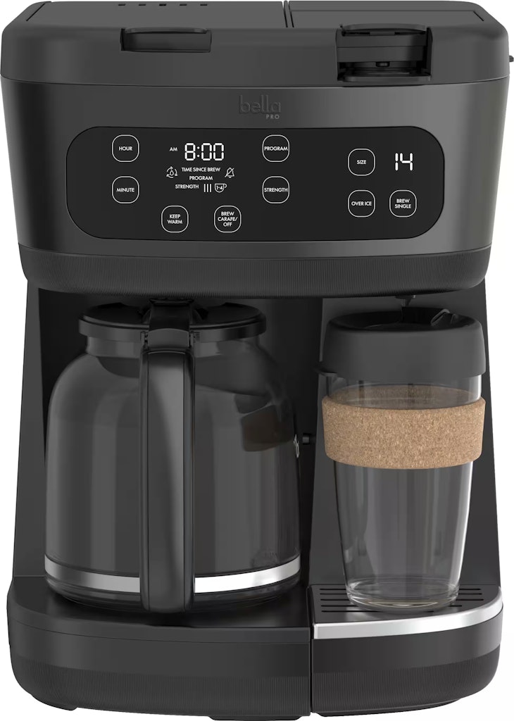 Bella Pro MultiBrew 12-Cup Drip & Single-Serve Coffee Maker: $60