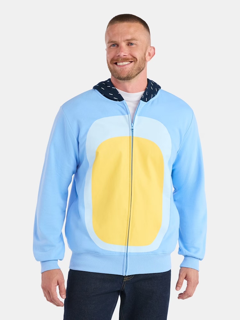Bluey Men's Bandit Halloween Cosplay Zip Hoodie: $12