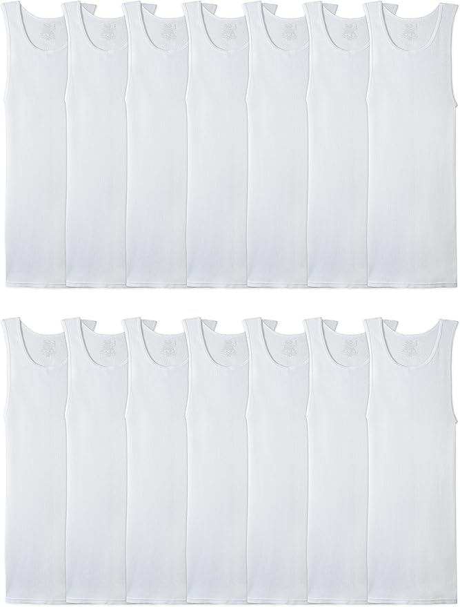  Fruit of the Loom Men's Tank A-Shirt 14-Pack (XL only): $19