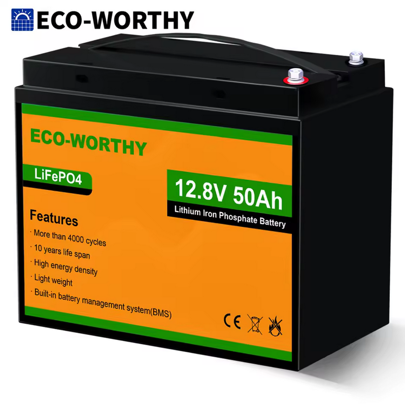 Eco-Worthy 12V 50Ah LiFePO4 Lithium Battery: $78 Eco-Worthy 12V 50Ah LiFePO4 Lithium Battery: $78