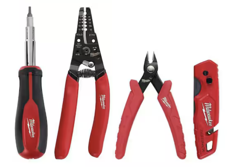 Milwaukee Electrician's 4-Piece Hand Tool Kit : $25 Milwaukee Electrician's 4-Piece Hand Tool Kit : $25