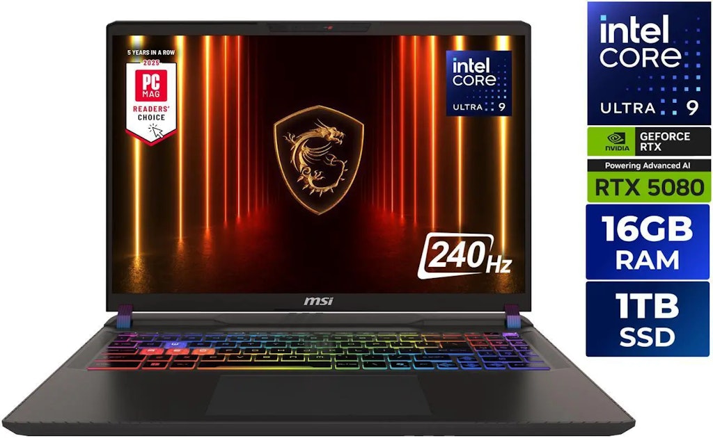 MSI Vector 7i Core Ultra 9 16" Gaming Laptop: $1,700 MSI Vector 7i Core Ultra 9 16" Gaming Laptop: $1,700