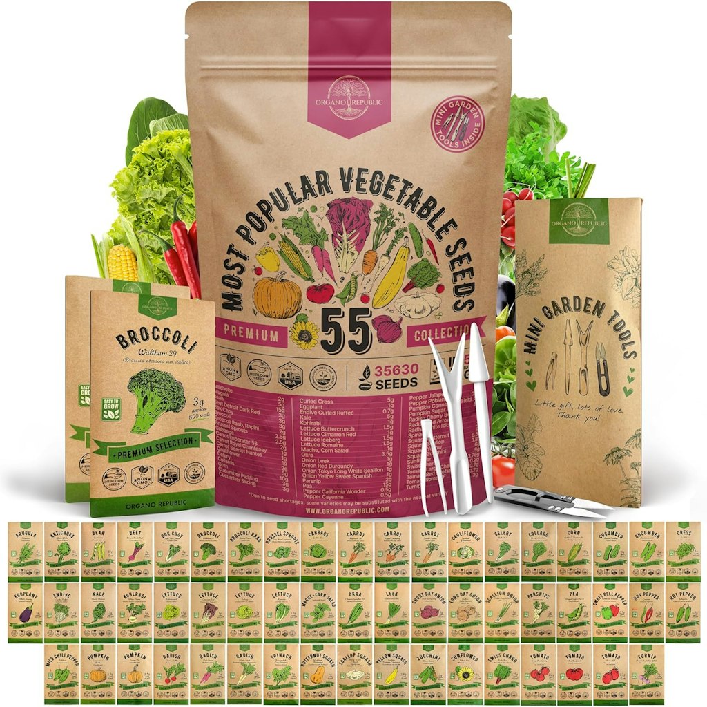 Organo Republic 35,600+ Non-GMO Vegetable Seeds Variety Pack: $24 Organo Republic 35,600+ Non-GMO Vegetable Seeds Variety Pack: $24
