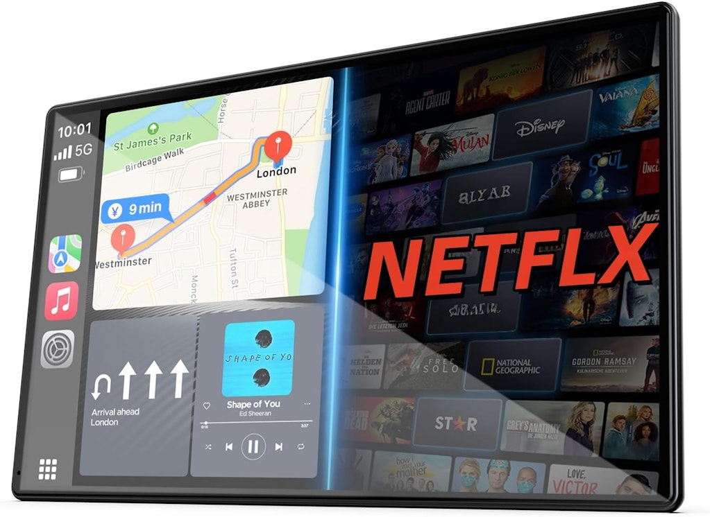 Lamtto 9" Wireless CarPlay Screen : $84.49