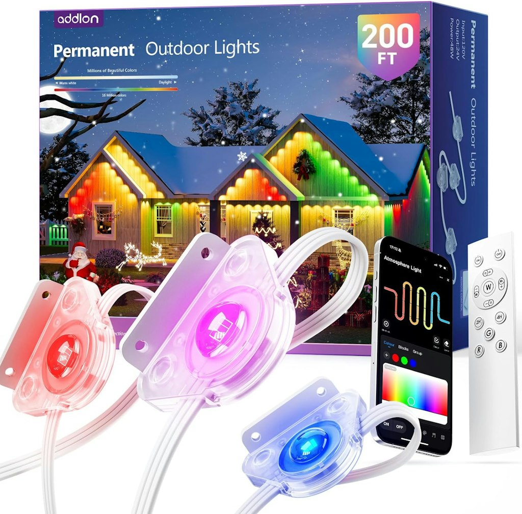 addlon 200-Foot Permanent Outdoor Lights: $40 addlon 200-Foot Permanent Outdoor Lights: $40