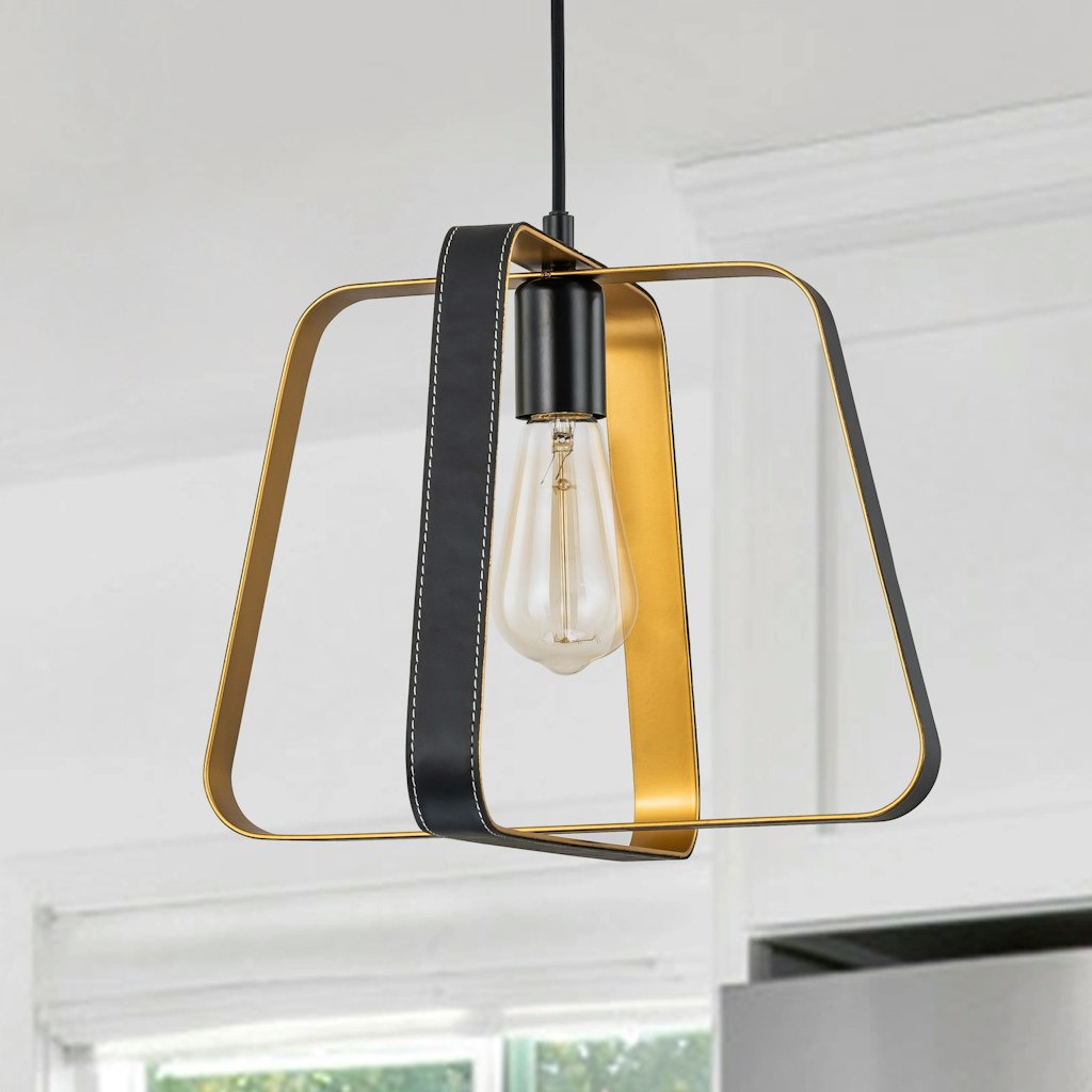 C Cattleya Contemporary Leather Geometric Hanging Pendant Light: $15 C Cattleya Contemporary Leather Geometric Hanging Pendant Light: $15