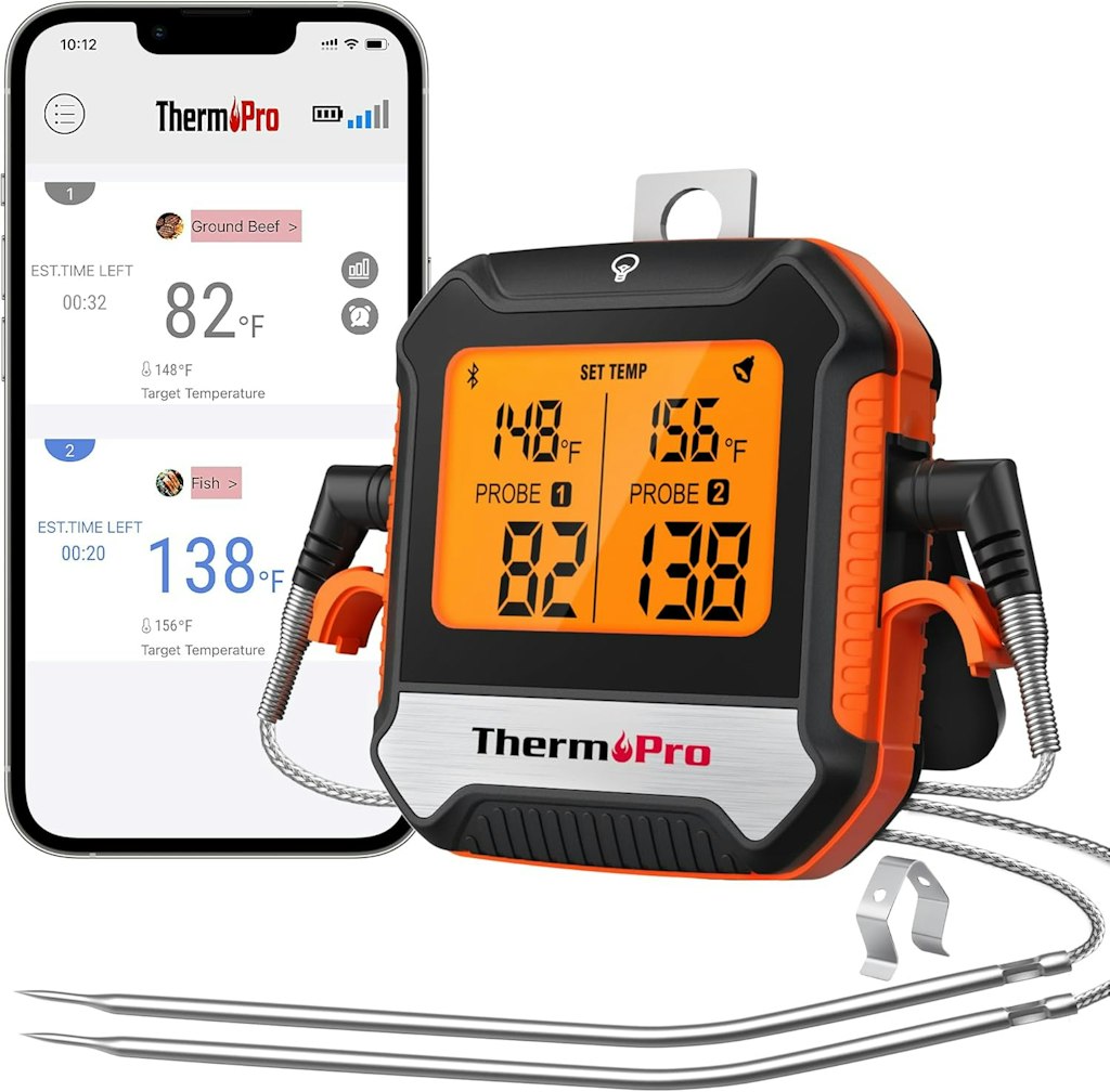 ThermoPro Bluetooth 450-Foot Meat Thermometer with 2 Probes: $21.24 ThermoPro Bluetooth 450-Foot Meat Thermometer with 2 Probes: $21.24