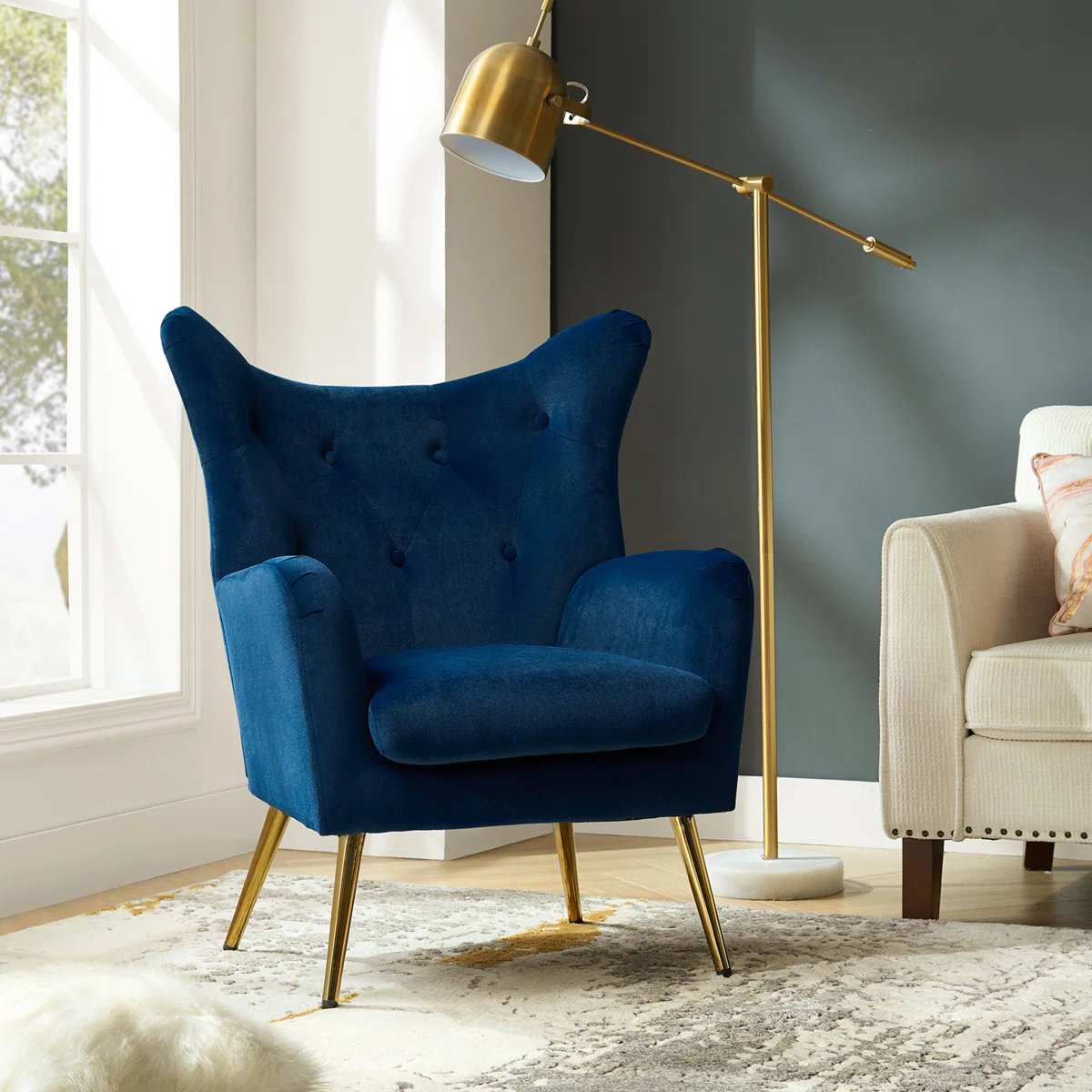 Wayfair Velvet Wingback Accent Chairs