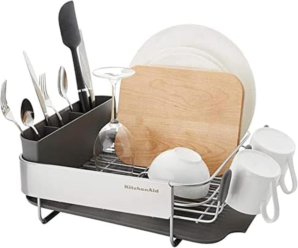 KitchenAid Compact Dish Rack with Self-Draining Board: $49.99 KitchenAid Compact Dish Rack with Self-Draining Board: $49.99