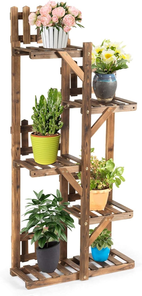 Giantex 5-Tier Wood Plant Stand: $23 Giantex 5-Tier Wood Plant Stand: $23