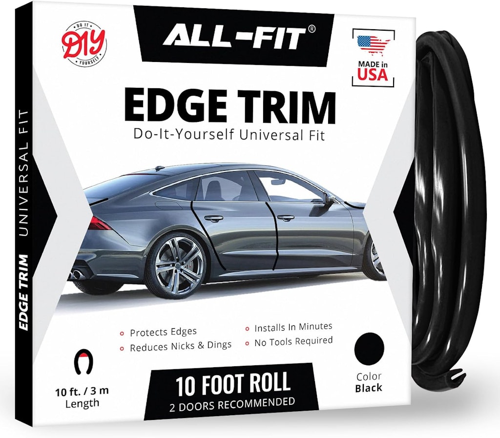  All-Fit 10ft Automotive Car Door Edge Protector: $19