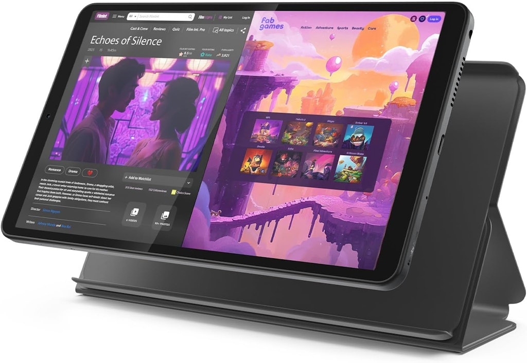 Lenovo Tab One 8.7" 64GB Android Tablet w/ Folio Case: $89.99