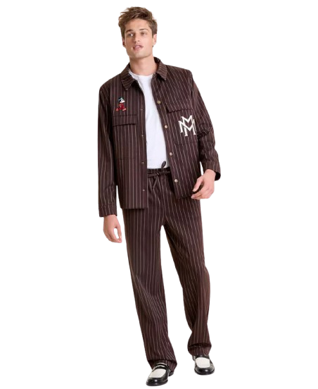 Disney x Macy's Men's Mickey Mouse Pinstripe Shirt Jacket: $27, Pants for $20 Disney x Macy's Men's Mickey Mouse Pinstripe Shirt Jacket: $27, Pants for $20