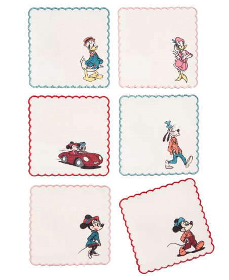 6 Disney x Macy's Mickey Mouse & Friends Embroidered Cocktail Napkins: $8.43 6 Disney x Macy's Mickey Mouse & Friends Embroidered Cocktail Napkins: $8.43