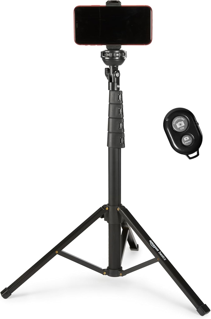 Amazon Basics 64" Extendable Tripod for Phones: $15 Amazon Basics 64" Extendable Tripod for Phones: $15