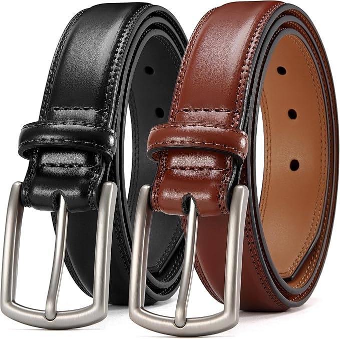 Men's Leather Dress Belt 2-Pack: $8.99 Men's Leather Dress Belt 2-Pack: $8.99