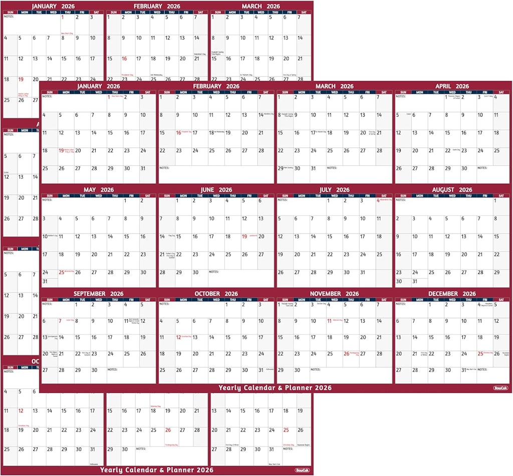 2026 Dry Erase Calendar: $3.49