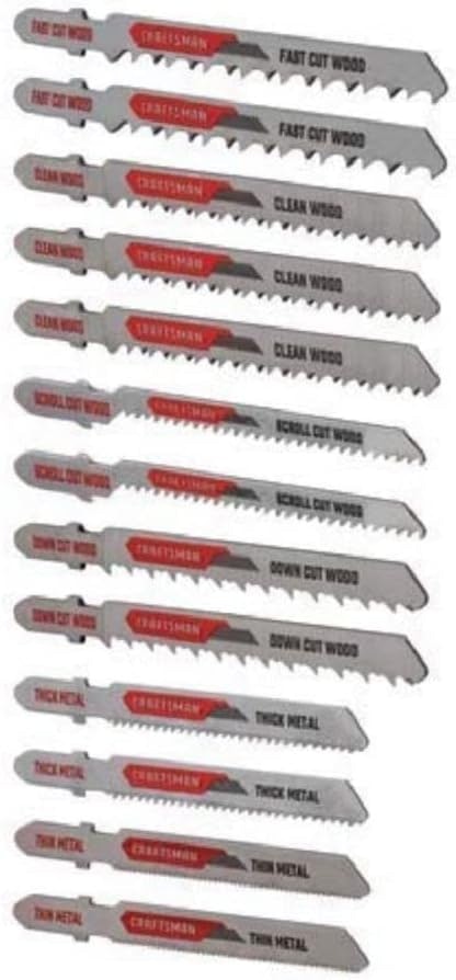 Craftsman 13-Piece T-Shank Jigsaw Blades Set: $9.98 Craftsman 13-Piece T-Shank Jigsaw Blades Set: $9.98