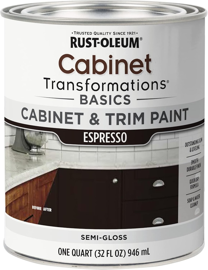 Rust-Oleum 1-Quart Transformations Basics Cabinet & Trim Paint: $15.90 Rust-Oleum 1-Quart Transformations Basics Cabinet & Trim Paint: $15.90