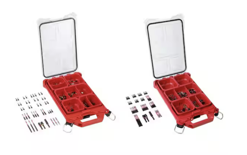 Milwaukee 190-Piece Shockwave Impact Duty Alloy Steel Screw Driver Bit Set w/ Packout Case : $92 Milwaukee 190-Piece Shockwave Impact Duty Alloy Steel Screw Driver Bit Set w/ Packout Case : $92