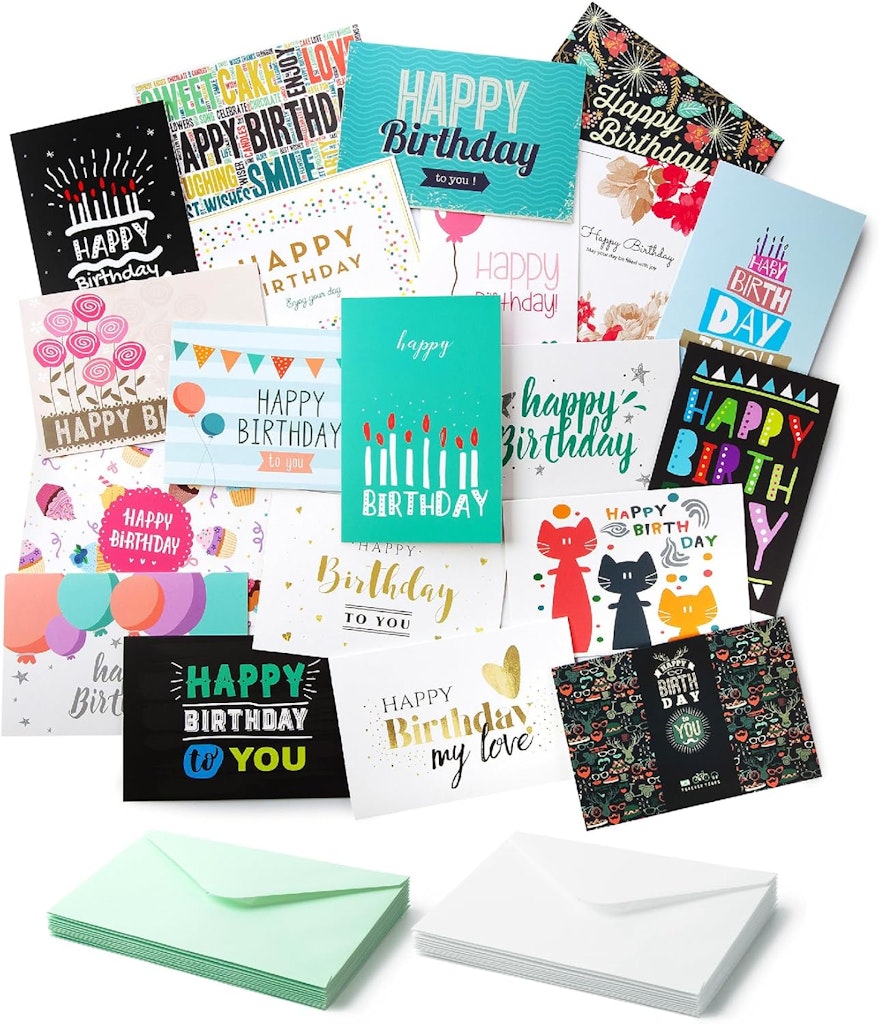 Mr. Pen Assorted Color Birthday Cards 20-Pack: $5.85