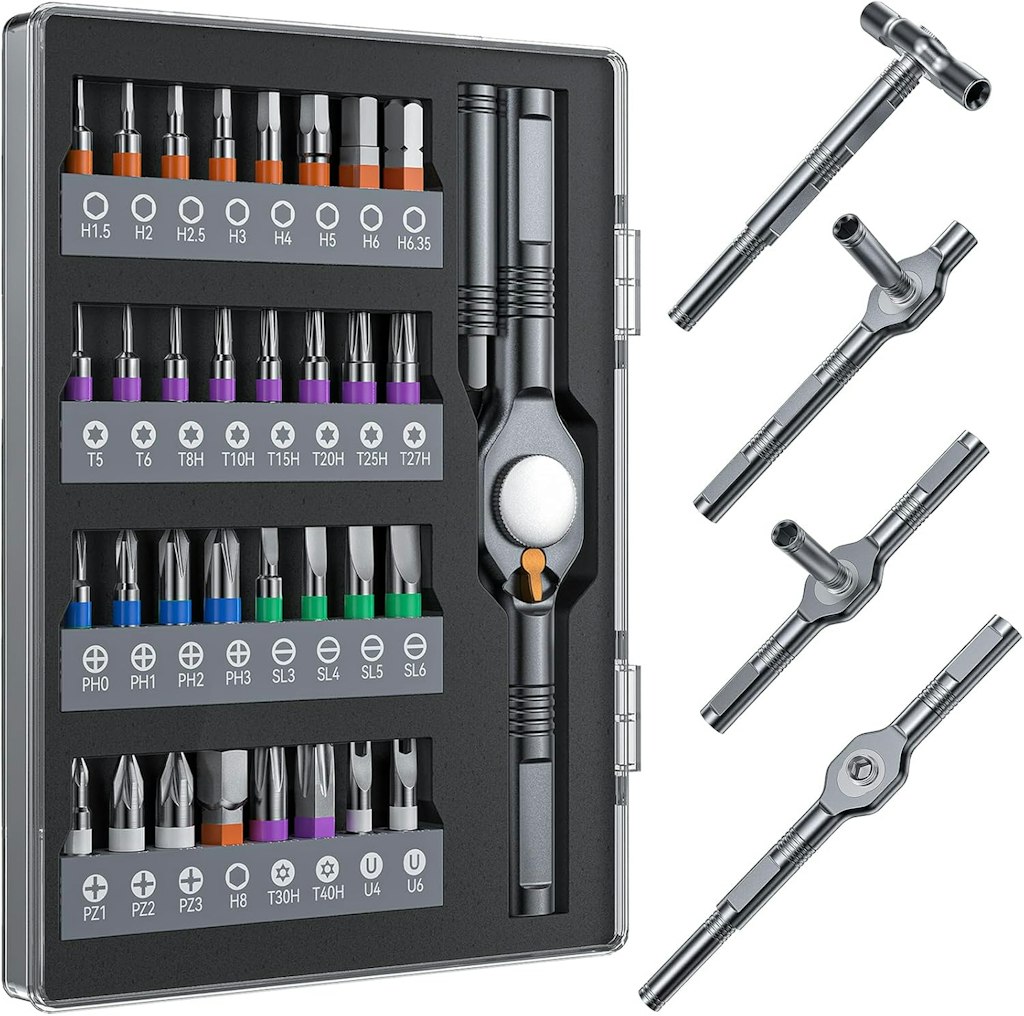 32-in-1 T-Handle Magnetic Ratchet Screwdriver Set: $22