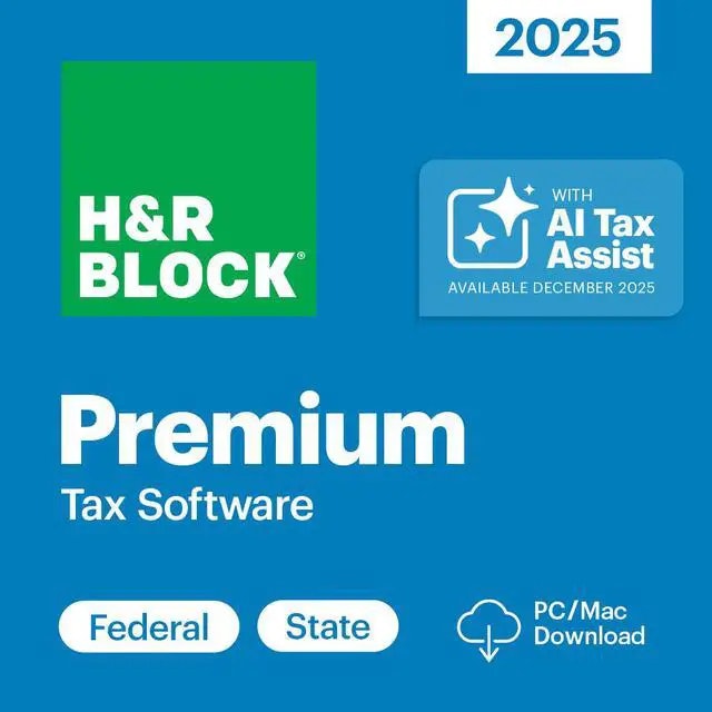 H&R Block 2025 Premium Tax Software for PC or Mac: $37