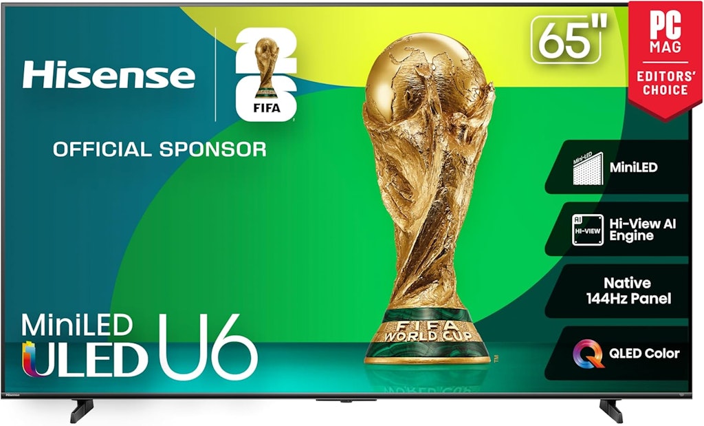 Hisense U6 Series 65U65QF 65" QLED UHD Smart TV: $530 Hisense U6 Series 65U65QF 65" QLED UHD Smart TV: $530