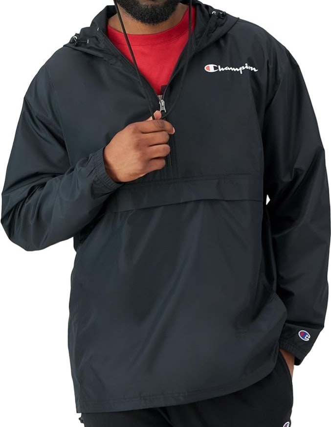 Champion Men's Packable Water-Resistant Hooded Jacket: $17 Champion Men's Packable Water-Resistant Hooded Jacket: $17
