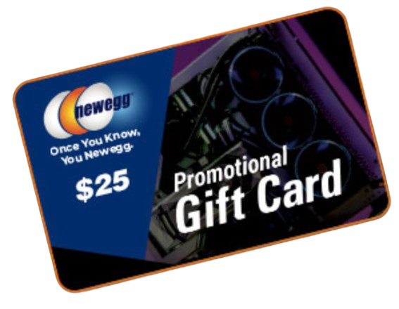 $25 Newegg Gift Card: Free with a purchase of $250