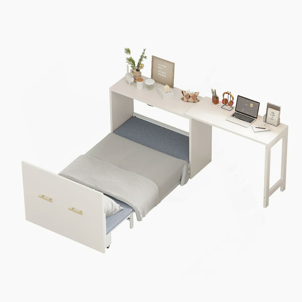 Latitude Run Twin Murphy Cabinet Bed w/ Desk: $276.99
