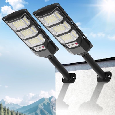 Fowseek Solar Street Lights 2-Pack for $24 + free shipping