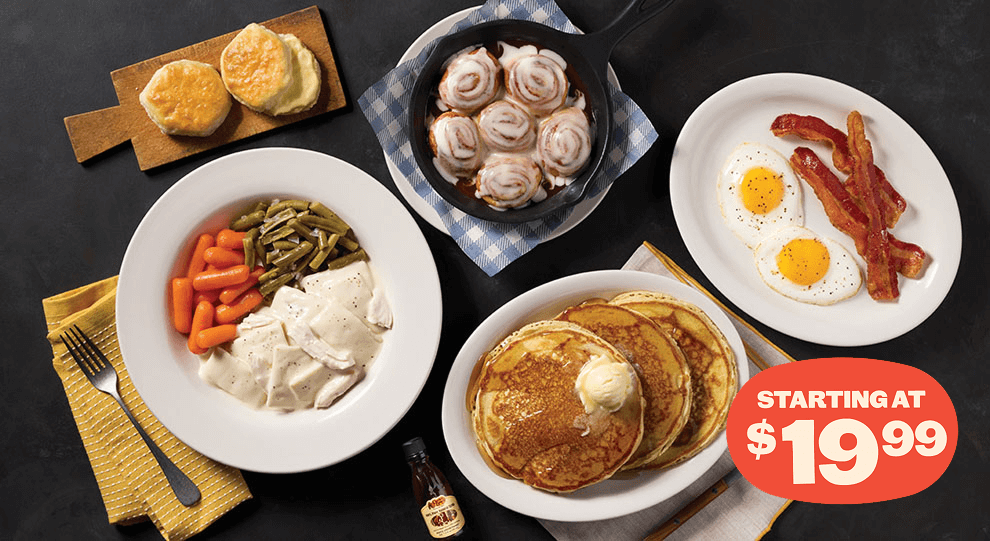 Cracker Barrel Homestyle Meals for Two: From $20