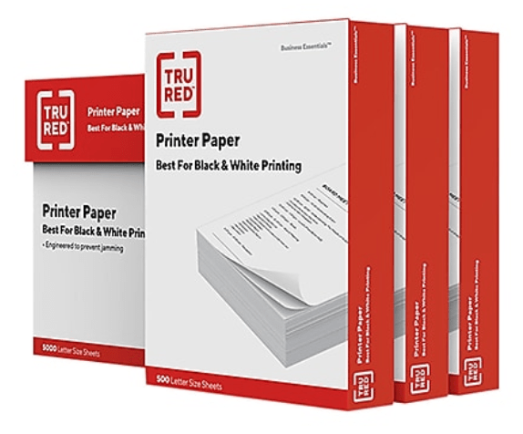 Tru Red 8.5x11" Printer Paper 3-Ream Carton: $17 Tru Red 8.5x11" Printer Paper 3-Ream Carton: $17