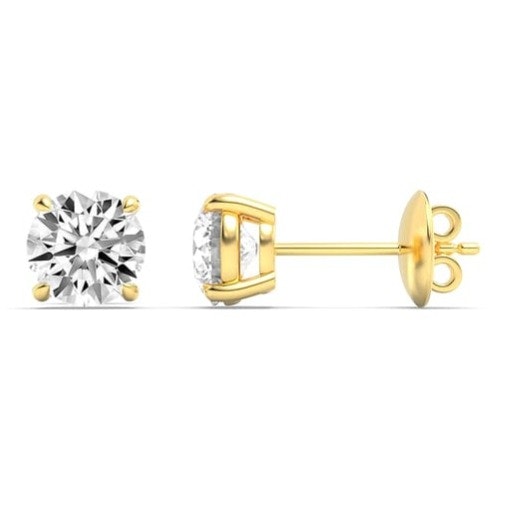 IGI-Certified 2-tcw FVS Round Cut Lab-Grown Diamond Earrings: $1,002