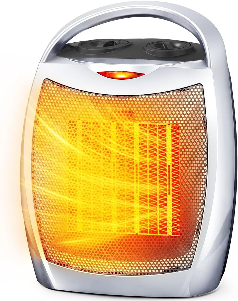 1,500W Portable Ceramic Space Heater: $14