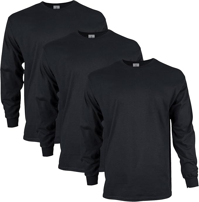 Gildan Adult Ultra Cotton Long Sleeve T-Shirt 3-Pack: $13 Gildan Adult Ultra Cotton Long Sleeve T-Shirt 3-Pack: $13