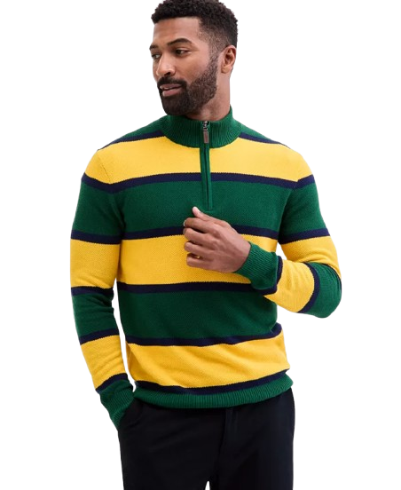 Club Room Men's 100% Cotton Quarter-Zip Sweater: $17.93