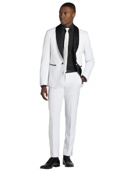 Egara Men's Skinny Fit Satin Shawl Tuxedo Jacket: $19.99