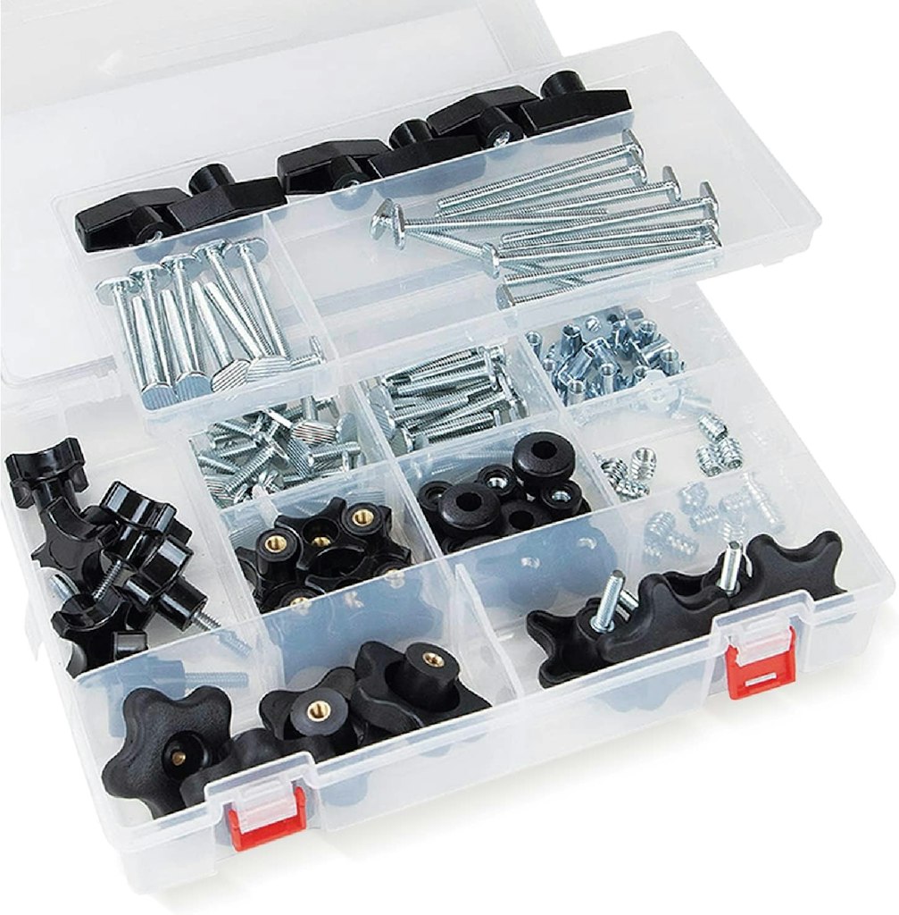 Powertec 128-Piece Set T Track Knob Kit: $45 Powertec 128-Piece Set T Track Knob Kit: $45