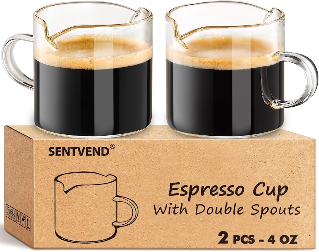 4-oz. Glass Espresso Cup w/ Double Spout 2-Pack: $7.98 4-oz. Glass Espresso Cup w/ Double Spout 2-Pack: $7.98