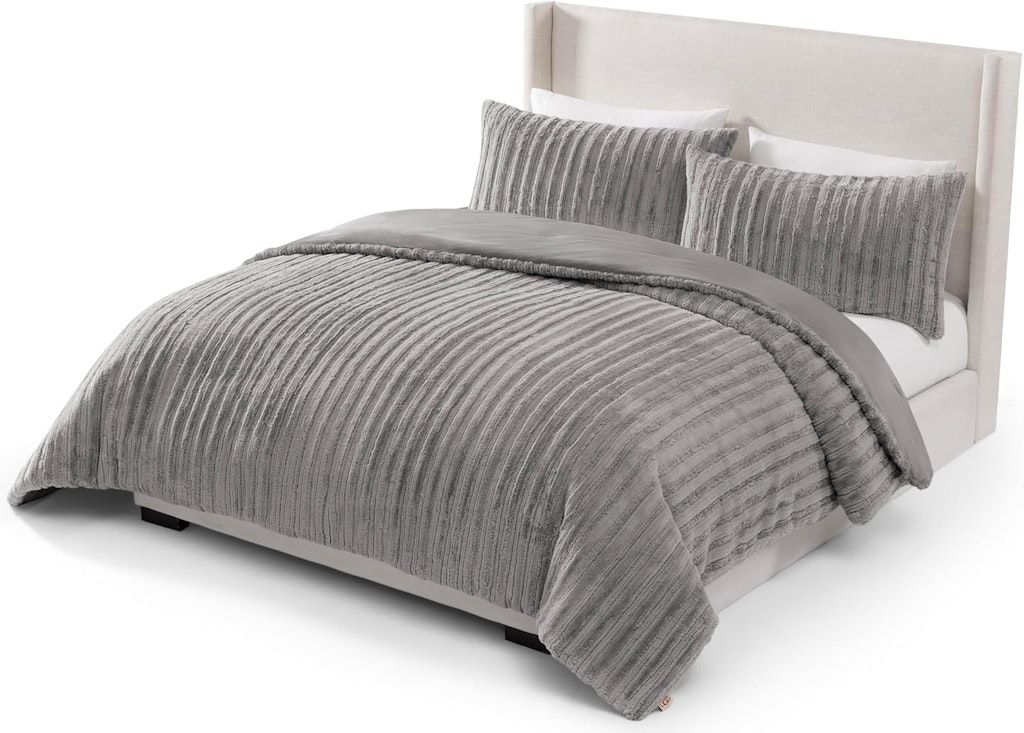 UGG Kenzie Plush Faux Fur King Bedding Set w/ 2 Pillow Shams: $195.99