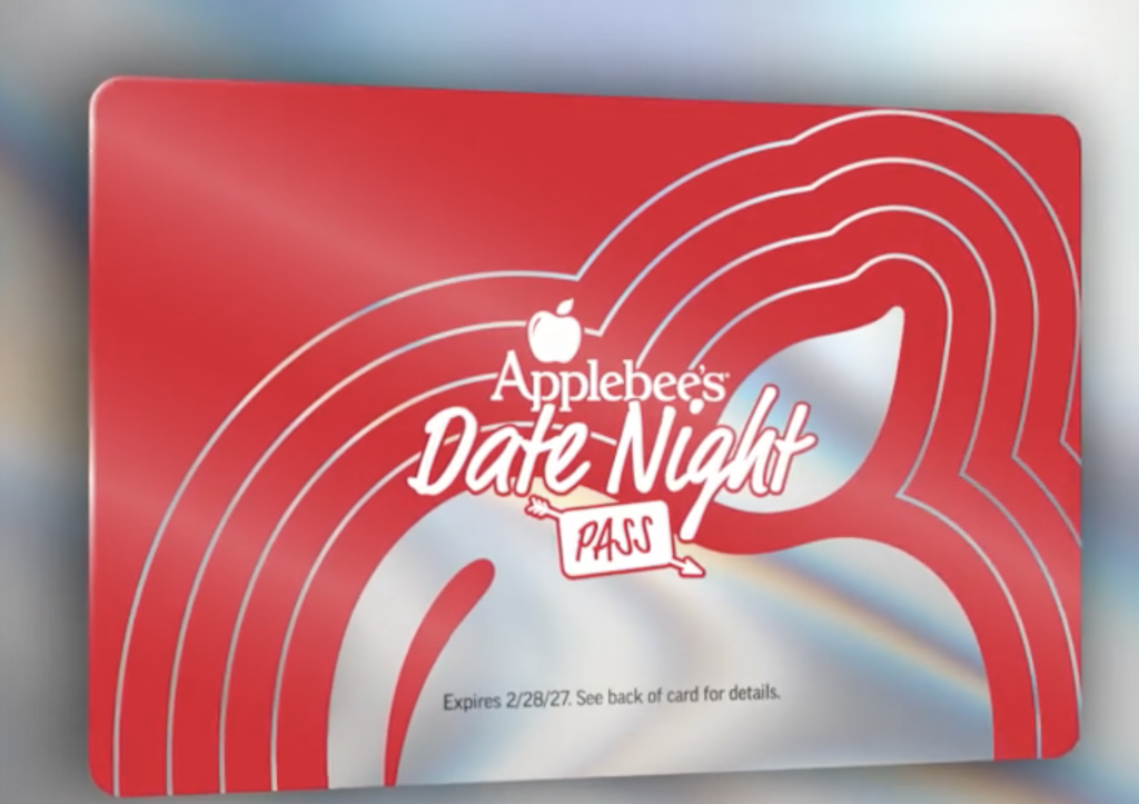 Applebee's Date Night Pass: $100 for 3,000 customers Applebee's Date Night Pass: $100 for 3,000 customers