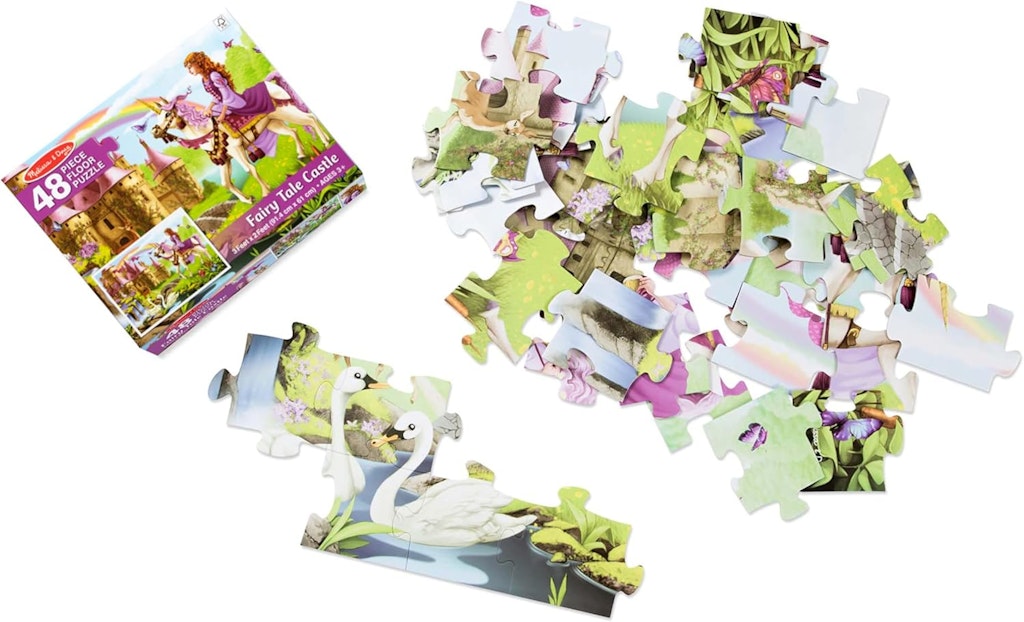 Melissa & Doug Fairy Tale Castle 48-Piece 2x3-Foot Floor Puzzle: $11.49