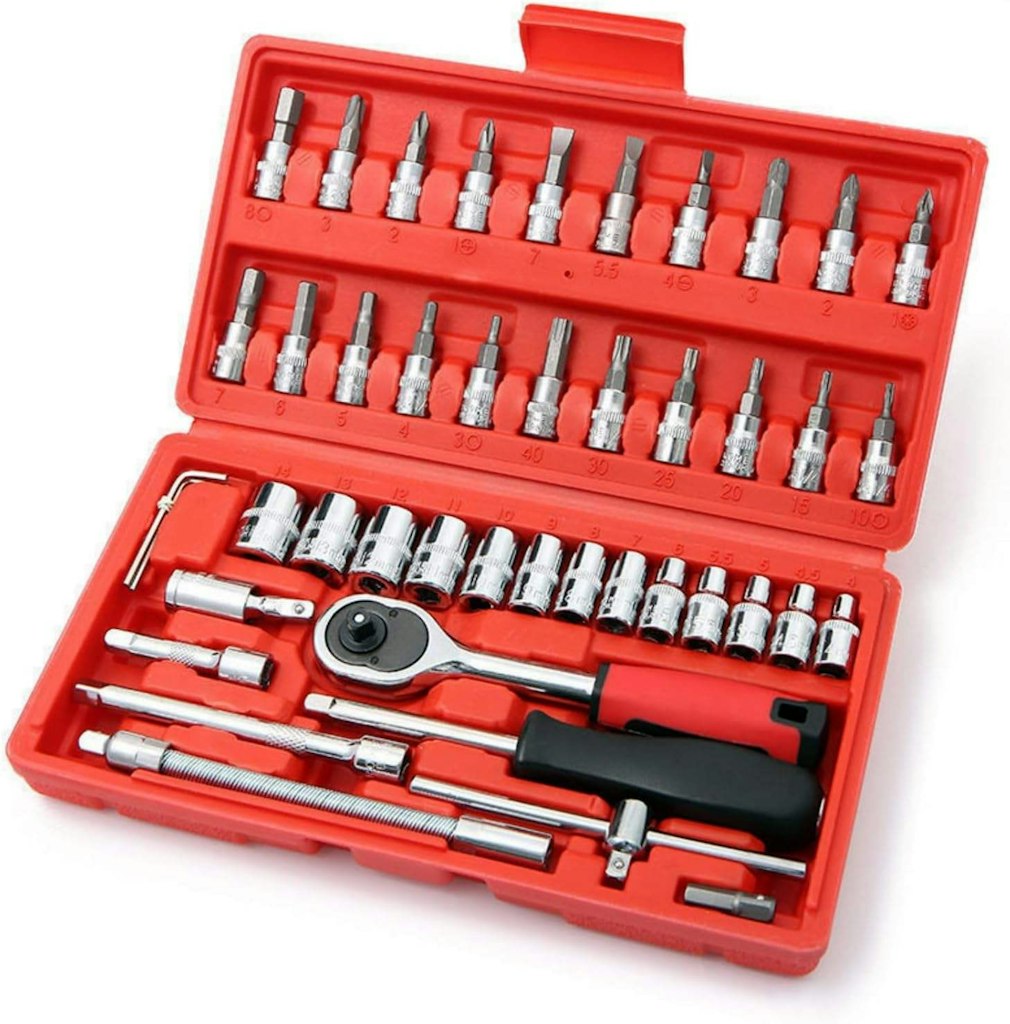 46-Piece Socket Ratchet Torque Wrench Auto Repair Kit: $2.71 46-Piece Socket Ratchet Torque Wrench Auto Repair Kit: $2.71