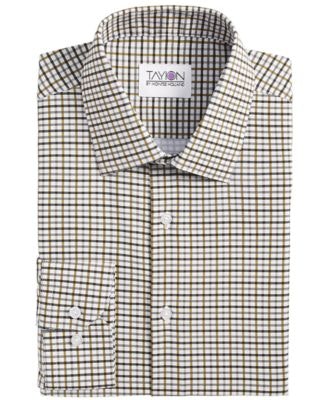 Tayion Collection Men's Slim-Fit Plaid Dress Shirt: $10.76